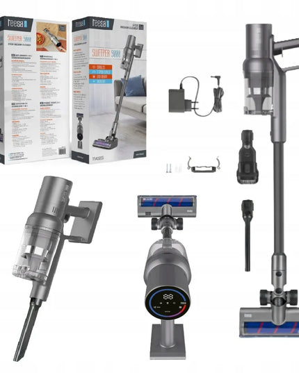 Belaidis vertikalusis dulkių siurblys Teesa SWEEPER 9000, 270 W, su LCD ekranu