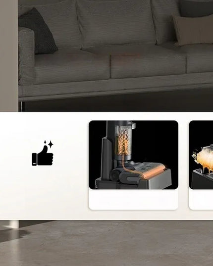 Belaidis vertikalus plaunantis dulkių siurblys JONR ED12 Pro, sausam ir drėgnam valymui, 70 °C