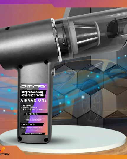 Belaidis automobilinis dulkių siurblys „Omna AIRVAX ONE“, 80 W, su akumuliatoriumi