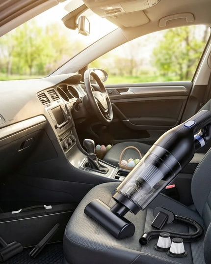 Belaidis nešiojamasis automobilinis dulkių siurblys, 10 000 Pa, su antgalių rinkiniu, kelionėms