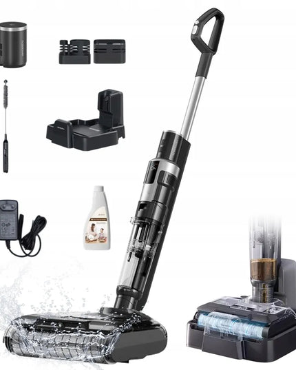 JIMMY HW9 vertikalus dulkių siurblys-ploviklis, 15 kPa, 300 W, su HEPA filtru, juodas