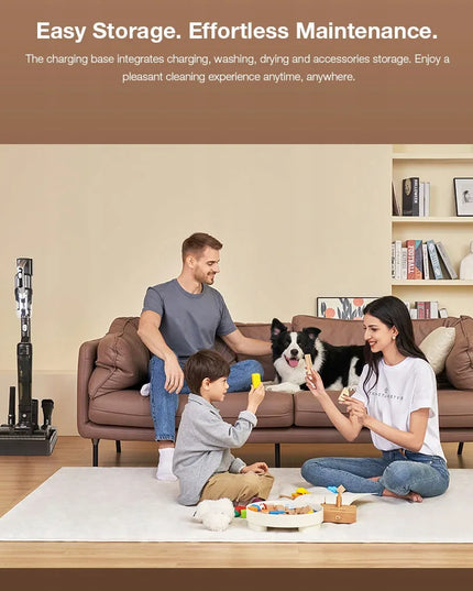 JIMMY PW11 Plus vertikalusis dulkių siurblys-ploviklis su žaliu apšvietimu ir balso asistentu