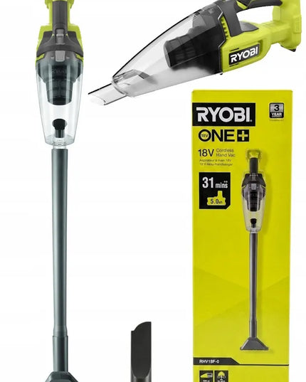 RYOBI RHV18F-0 18 V akumuliatorinis rankinis dulkių siurblys automobiliui su prailginimo vamzdžiu