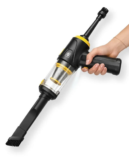 Belaidis rankinis automobilinis dulkių siurblys AKC-539, 4 viename, 90 W, 16 000 Pa, su antgaliais