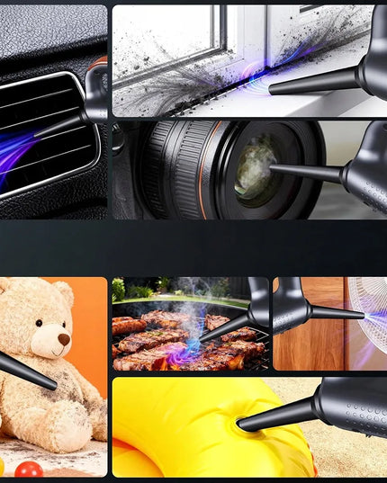 Belaidis rankinis cikloninis automobilinis dulkių siurblys su USB-C įkrovimu, 17 kPa