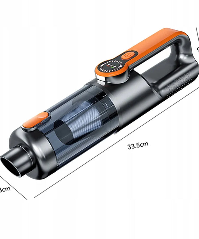 Belaidis rankinis cikloninis automobilinis dulkių siurblys su USB-C įkrovimu, 17 kPa