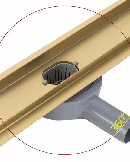 Linijinis nutekėjimas 100 cm Šlifuotas auksas Dušo latakas REA NEOX PRO