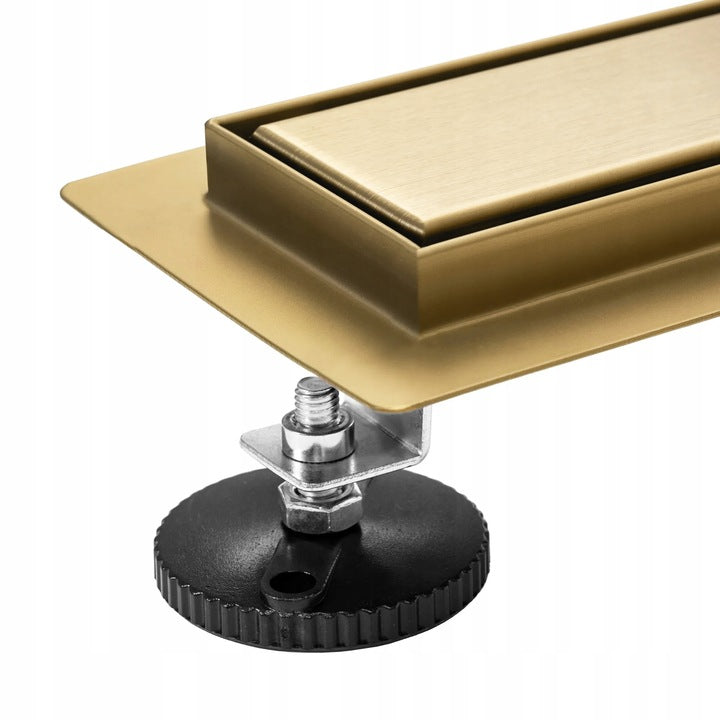 Linijinis nutekėjimas 100 cm Šlifuotas auksas Dušo latakas REA NEOX PRO