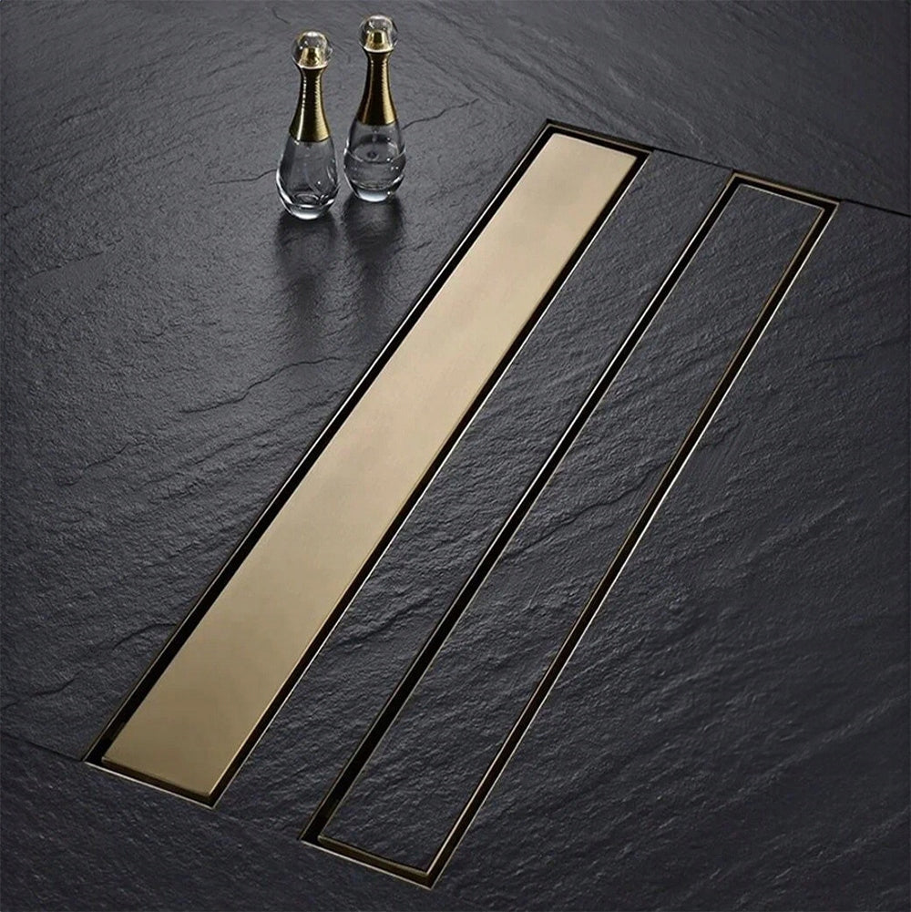 Linijinis nutekėjimas 100 cm Šlifuotas auksas Dušo latakas REA NEOX PRO