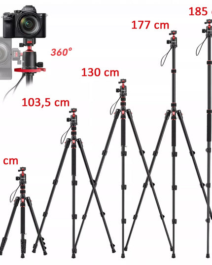 Apverčiamas trikojis ULANZI TT31 su tvirta panoramine galvute, apkrova iki 4 kg