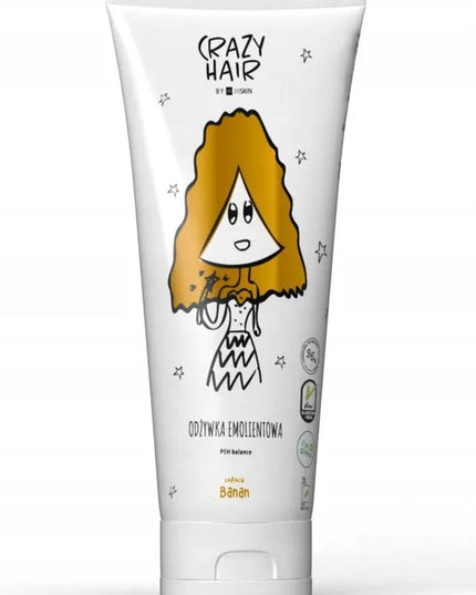 Hiskin Crazy Hair emolientinis plaukų kondicionierius su bananų aromatu