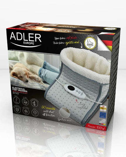 Adler AD 7432 elektrinis kojų šildytuvas su LCD ekranu turinčiu nuotolinio valdymo pultu, 100 W