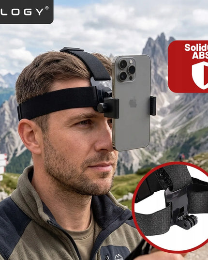 2 viename galvos dirželis-laikiklis SELFIE telefonui, išmaniajam telefonui, iPhone ir GoPro Hero