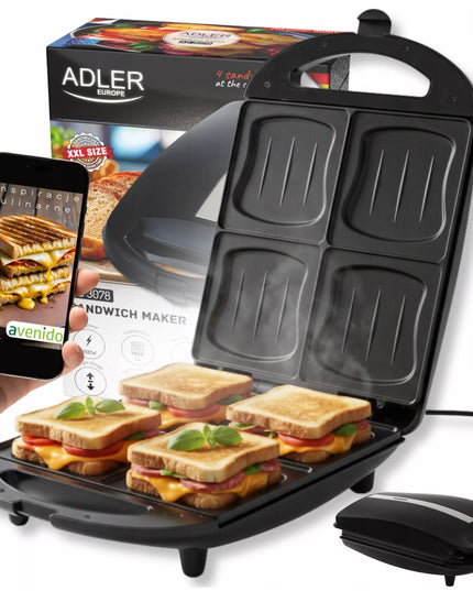 Sumuštinių kepimo aparatas Adler AD 3078 1800W Shell