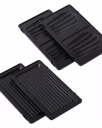 Sumuštinių keptuvė 2-in-1, elektrinis grilis, skrudintuvas, kriauklės formos Adler AD 3070 w, 1100W