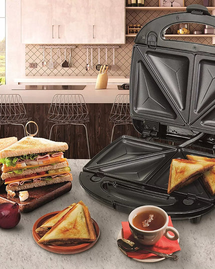 Mesko D_3045 sumuštinių keptuvė vafliams, griliui ir panini 1000W su nepridegančia danga