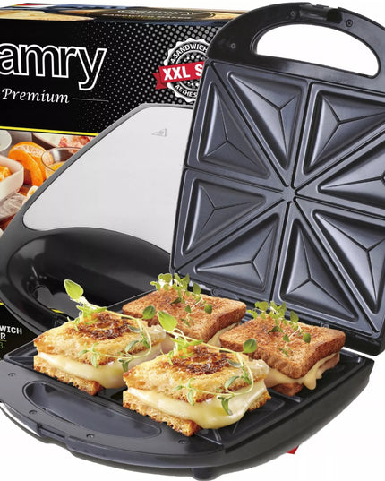 Sumuštinių skrudintuvas, sumuštinių keptuvė, trikampiai, 1500W, nepridegančia danga