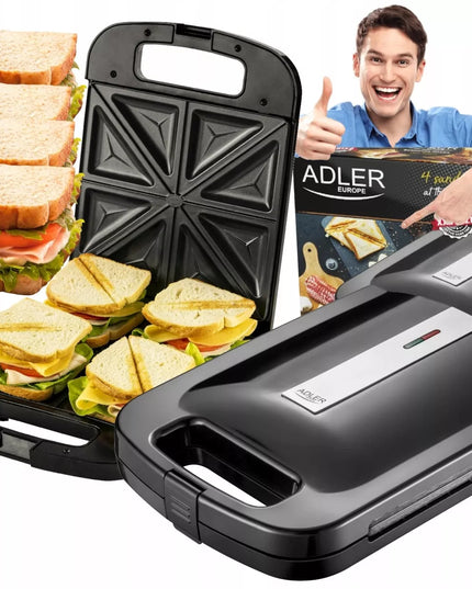 Adler sumuštinių keptuvė skrudintuvas sandwich 3055 trikampiai 2000W nelipni danga