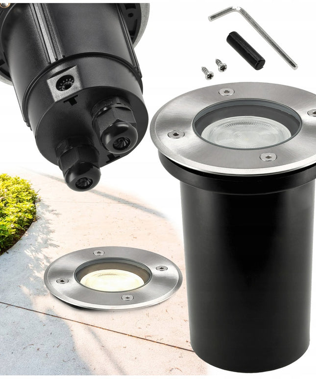 LED šviestuvas / lempa įvažiuojama, apvali, sodo, įleidžiama GU10 230V sandari