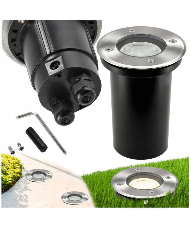 LED šviestuvas / lempa įvažiuojama, apvali, sodo, įleidžiama GU10 230V sandari