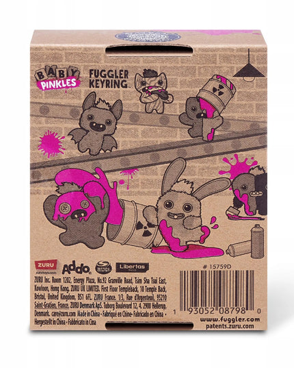 Originalus „ZURU Fuggler Baby Pinkles“ pakabukas, 9 cm, „Rabid Rabbit“