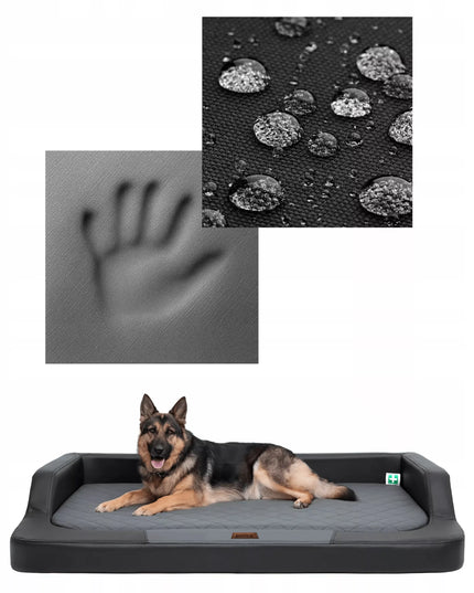 Ortopedinė šuns lova „Hobbydog Medico Lux XXL“ – 120 cm x 80 cm, juoda
