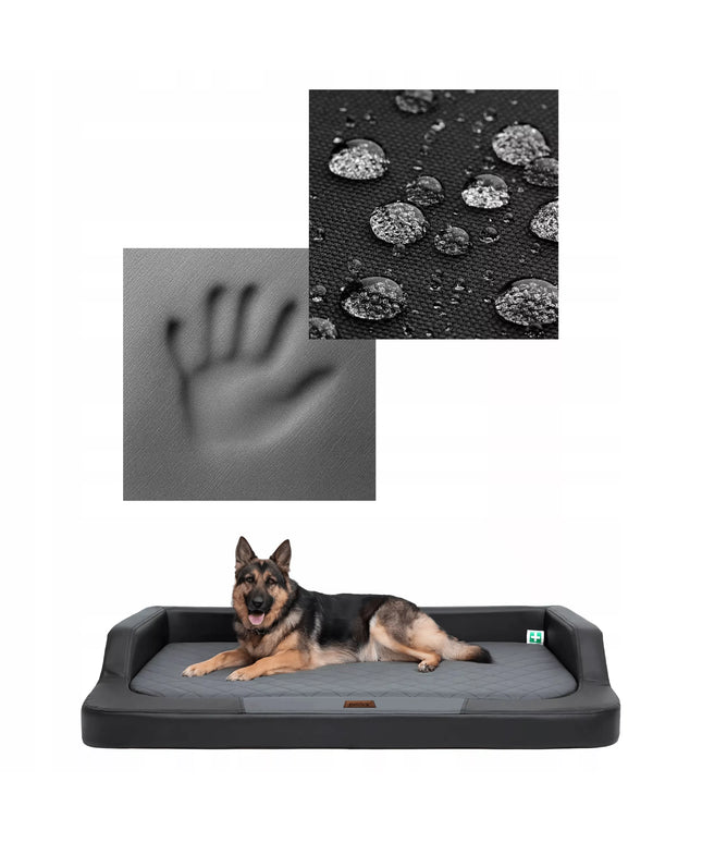 Ortopedinė šuns lova „Hobbydog Medico Lux XXL“ – 120 cm x 80 cm, juoda