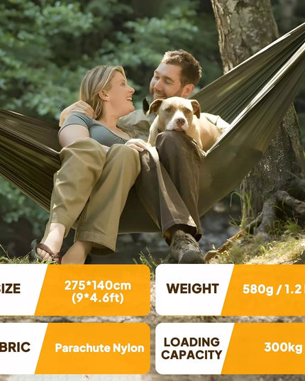 P/19 Nature Fun ultralengvas nailoninis kelioninis kempingo hamakas 275x140 cm /5