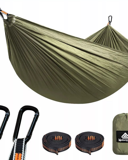 P/19 Nature Fun ultralengvas nailoninis kelioninis kempingo hamakas 275x140 cm /5