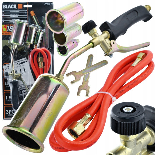 Dujinis stogdengių degiklis dangai kaitinti 25 35 50m BLACK