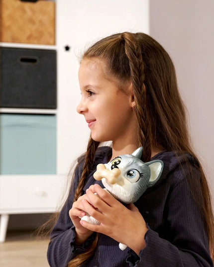 PAMPER PETZ interaktyvus haskių šuniukas iš sauskelnių gaujos, 20 cm + priedai