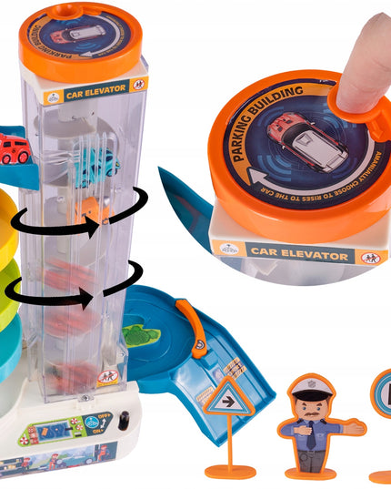 Daugiaaukštis garažas su liftu 6 automobiliukams berniukui