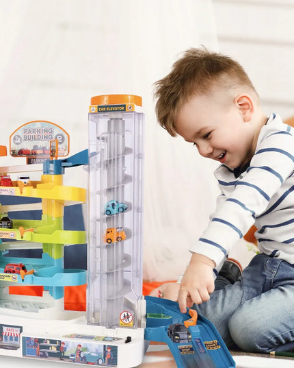 „MalPlay“ daugiaaukštis automobilių garažas su liftu ir 6 automobiliais