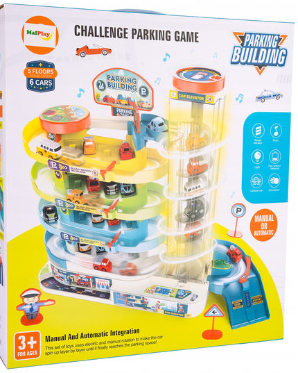 Daugiaaukštis garažas su liftu 6 automobiliukams berniukui