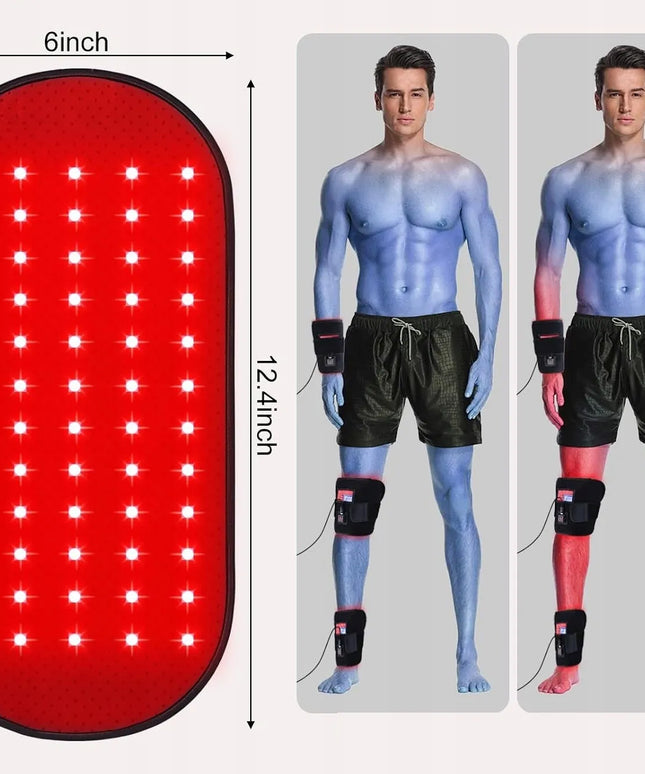 Vulpes Goods MAX – LED diržas raudonos šviesos terapijai, 660 nm ir 850 nm, nugarai ir juosmeniui, su laikmačiu
