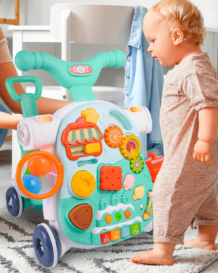 Interaktyvus 5in1 Stumdukas-Vaikštynė, Važinėjimo Žaislas, Staliukas, Paspirtukas Vaikams
