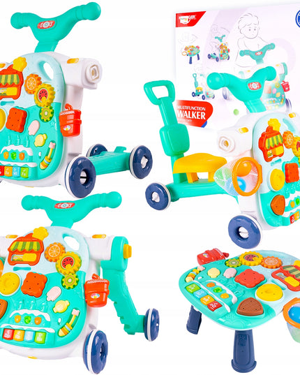 Interaktyvus 5in1 Stumdukas-Vaikštynė, Važinėjimo Žaislas, Staliukas, Paspirtukas Vaikams