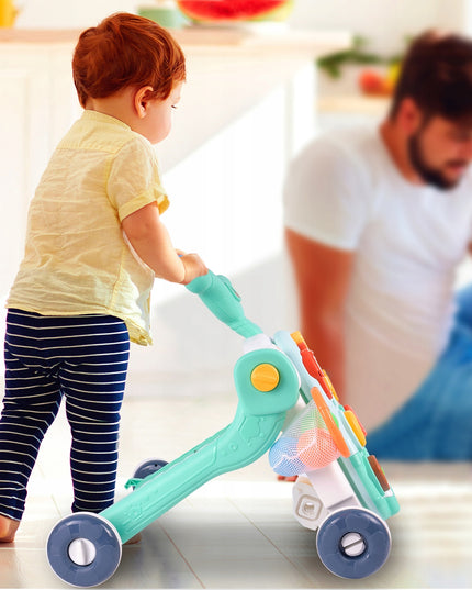 Interaktyvus 5in1 Stumdukas-Vaikštynė, Važinėjimo Žaislas, Staliukas, Paspirtukas Vaikams