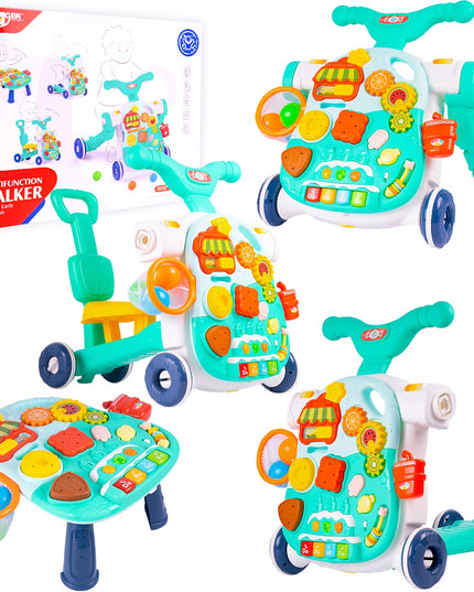 Interaktyvus 5in1 Stumdukas-Vaikštynė, Važinėjimo Žaislas, Staliukas, Paspirtukas Vaikams