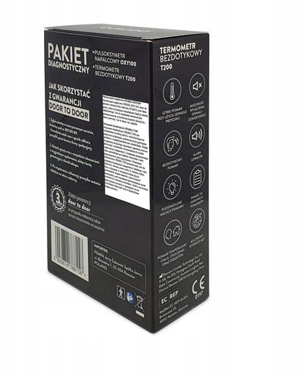 PEMPA T200 bekontaktis termometras ir OXY100 pulsoksimetras