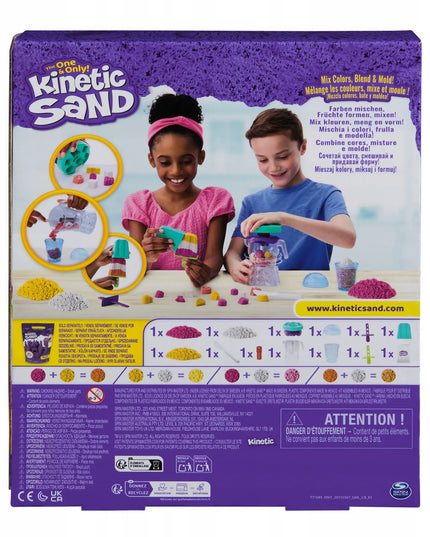„Kinetic Sand“ kinetinis smėlis „Ledų desertai“ su maišytuvu, 3 spalvos, 18 formų