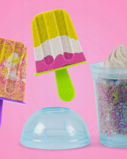„Kinetic Sand“ kinetinis smėlis „Ledų desertai“ su maišytuvu, 3 spalvos, 18 formų