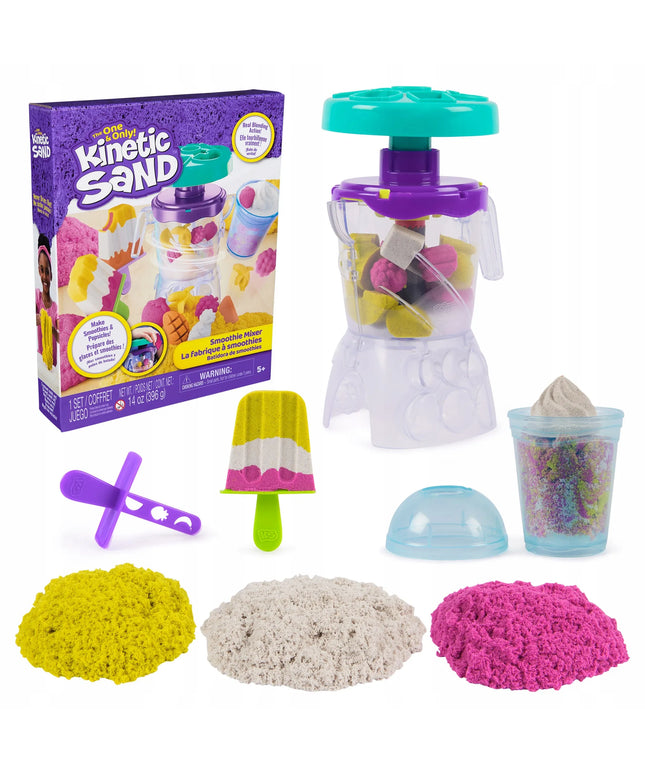 „Kinetic Sand“ kinetinis smėlis „Ledų desertai“ su maišytuvu, 3 spalvos, 18 formų