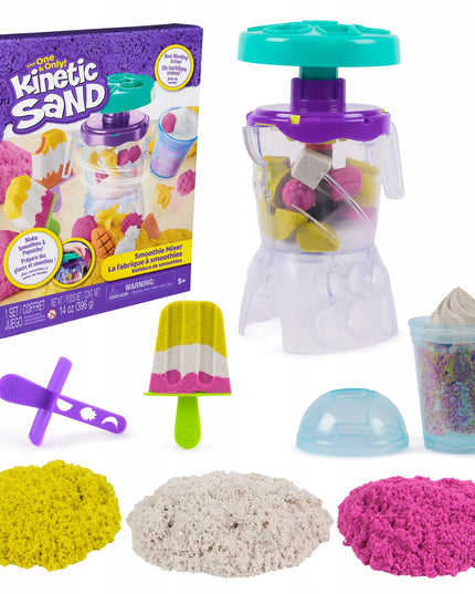 „Kinetic Sand“ kinetinis smėlis „Ledų desertai“ su maišytuvu, 3 spalvos, 18 formų