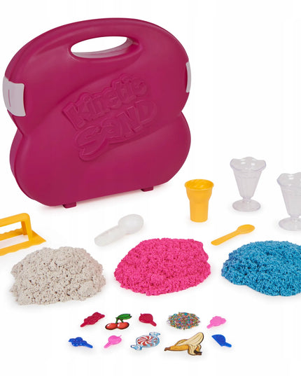 KINETINIS SMĖLIS „KINETIC SAND“ LEDŲ PARDUOTUVĖS RINKINYS LAGAMINE, 680 G