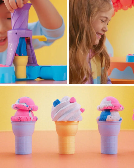 „Kinetic Sand“ kinetinio smėlio ledų kioskelis su ledų gaminimo stotele ir priedais