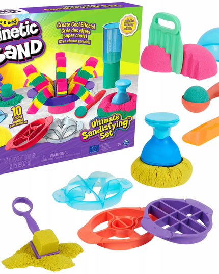 Kinetinio smėlio rinkinys „Kinetic Sand Ultimate Sandisfying Set“ su formelėmis ir priedais, 907 g