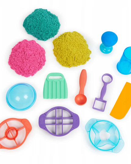 Kinetinio smėlio rinkinys „Kinetic Sand Ultimate Sandisfying Set“ su formelėmis ir priedais, 907 g