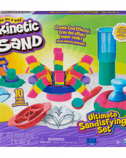 Kinetinio smėlio rinkinys „Kinetic Sand Ultimate Sandisfying Set“ su formelėmis ir priedais, 907 g