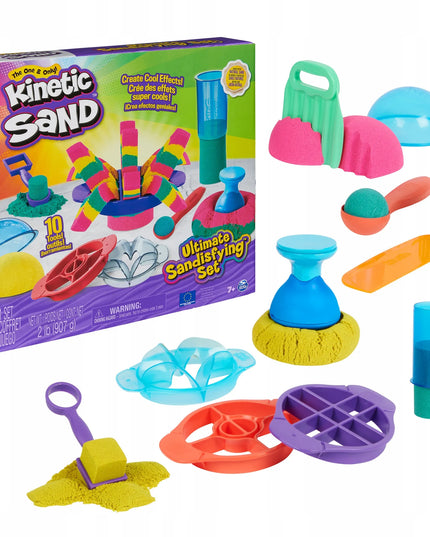 Kinetinio smėlio rinkinys „Kinetic Sand Ultimate Sandisfying Set“ su formelėmis ir priedais, 907 g
